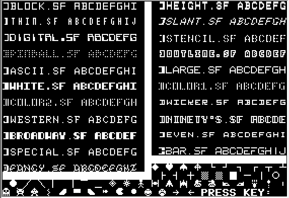 Apple II Text prints mimics